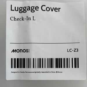 NEW Monos Luggage Cover Check-In L
